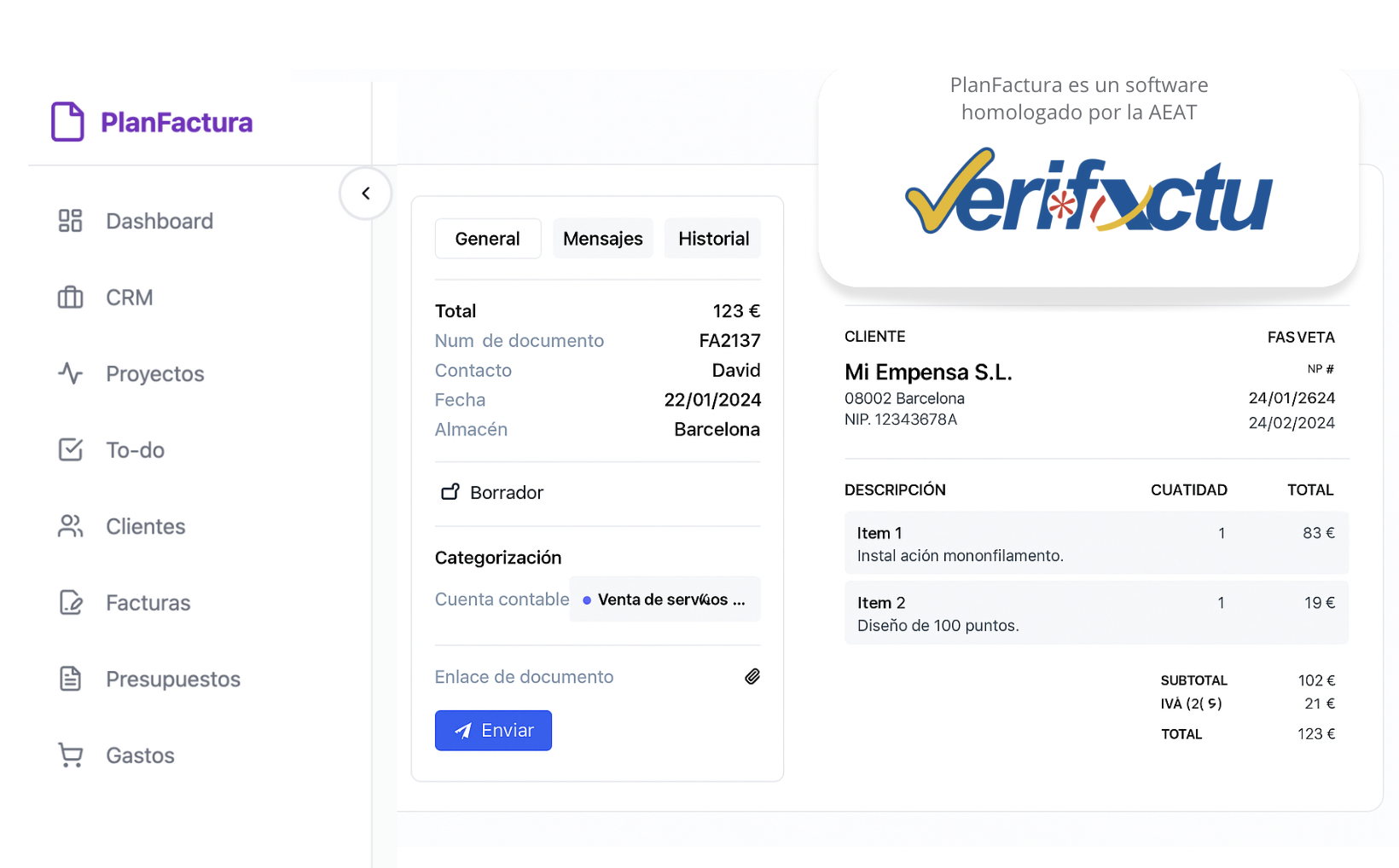 SOFTWARE HOMOLOGADO PARA VERIFACTU
