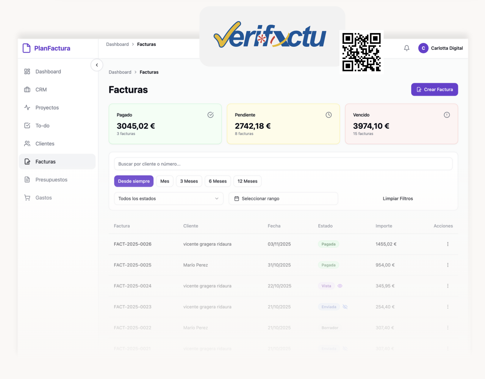 Plan Factura, el software de facturación Como Integrar Software Facturacion Verifactu 1