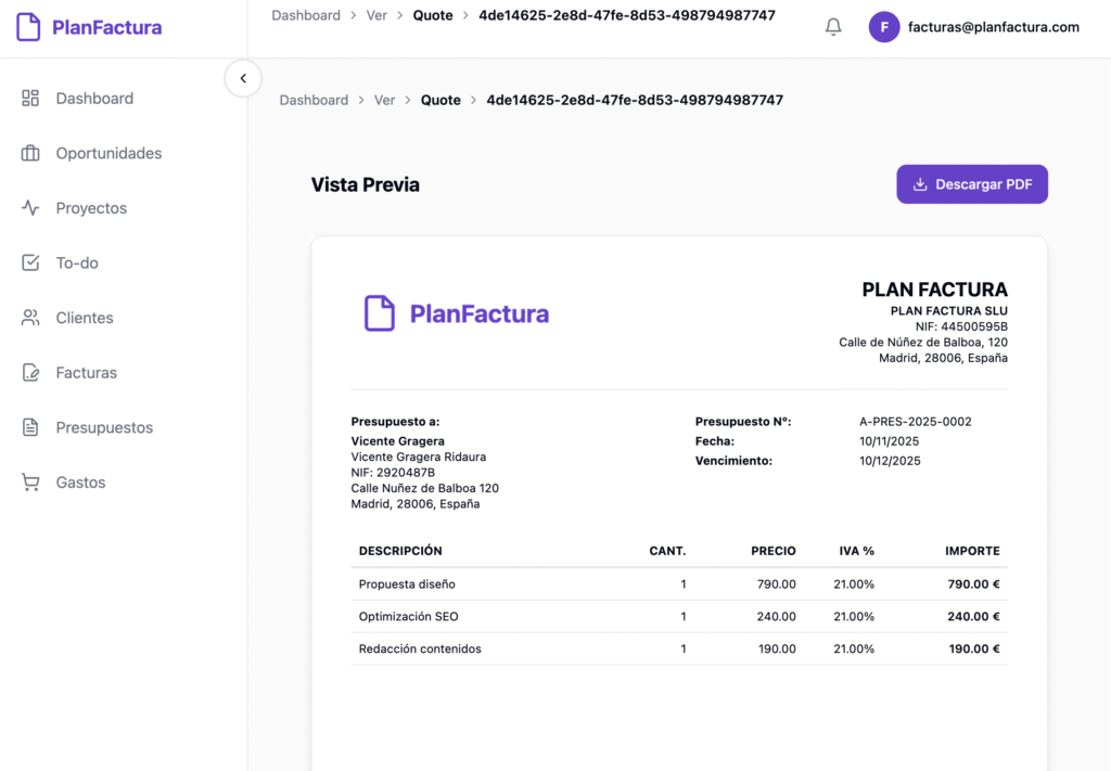 Facturas Y Presupuestos Online 1024x711